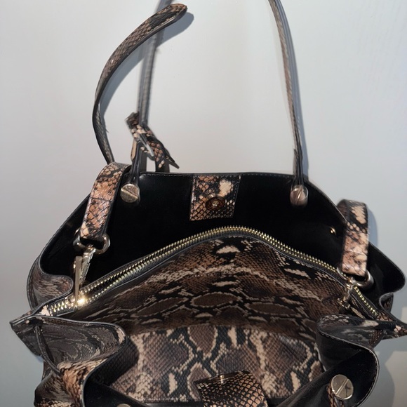 Aldo Faux Snakeskin Print Handbag Brown/Tan - Picture 7 of 7